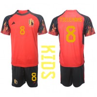 Belgien Youri Tielemans #8 Hjemmebanesæt Børn VM 2022 Kortærmet (+ Korte bukser)